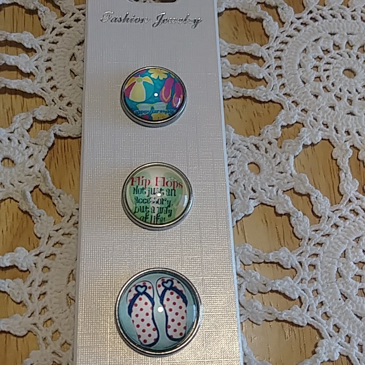 Beach Theme Snap Buttons Standard Size - Snap Chunks